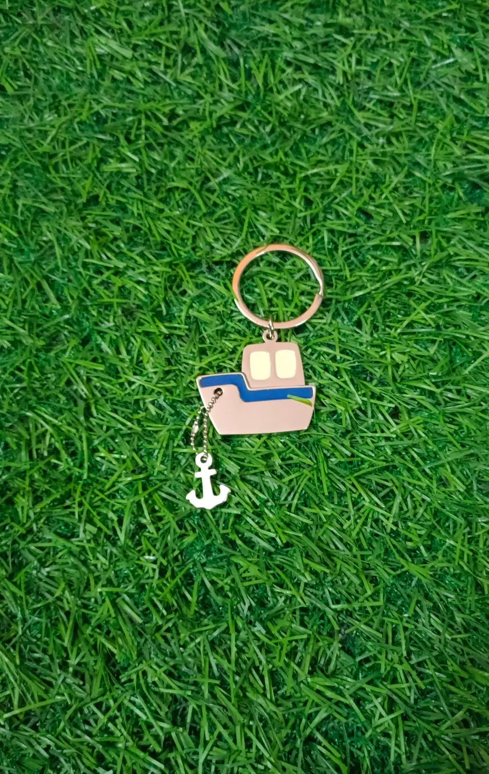 Ship With Anchor Keychain