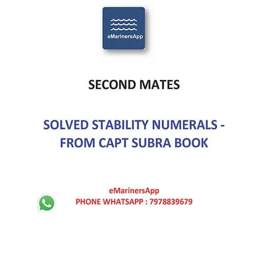 Solved Stability Numerals From Capt Subra Book Second Mate Notes