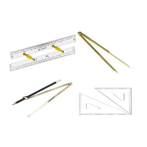 Stationary Combo(Parallel ruler 55 cm + divider + Compass & Set square)