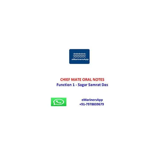 Function 1 Sagar Samrat Das Chief Mate Oral Notes