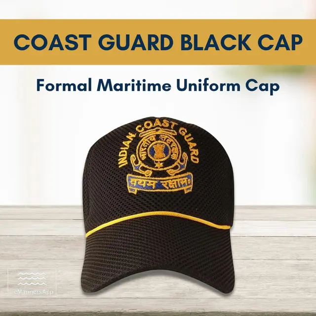 Coast Guard Cap Black Mesh without Loreals