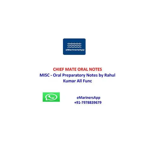MISC Oral Preparatory Notes by Rahul Kumar All Func Chief Mate Oral Notes