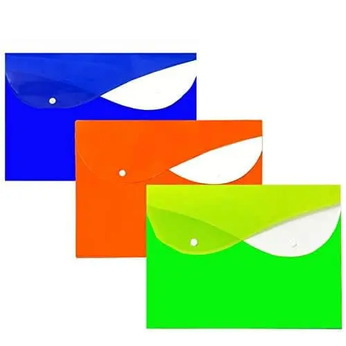 A4 Document File Bag, Transparent Envelope Folder
