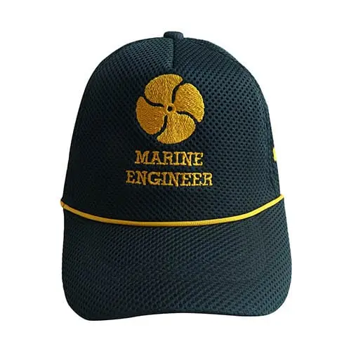 Marine Engineer Cap with Propeller - Blue Mesh