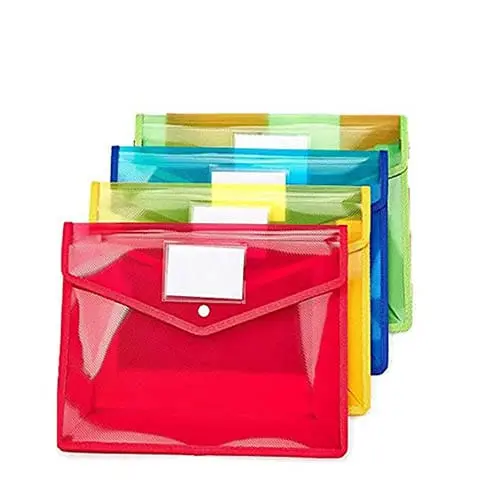 A4/Foolscap Documents File Storage Bag with Snap Button