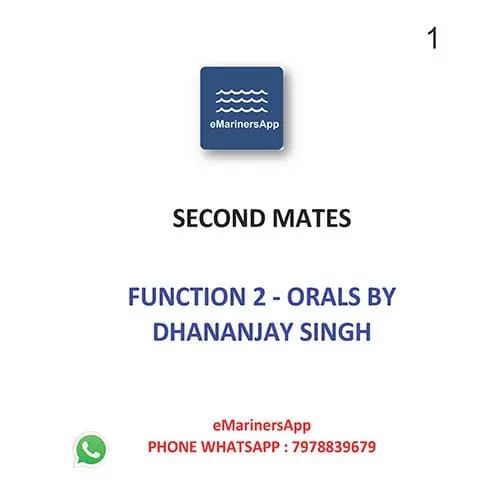 Function 2 Orals By Dhananjay Singh Second Mate Notes