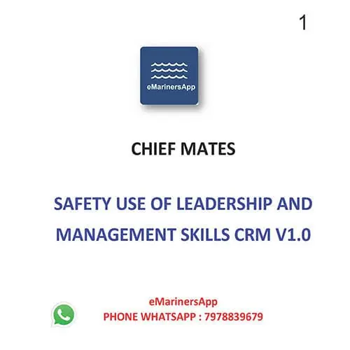 Safety Use of leadership and managerial skills CRM V1.0
