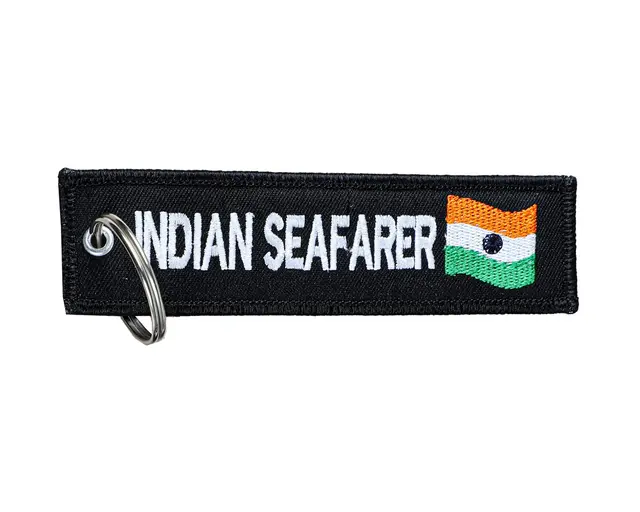 Indian Seafarer Keychain - Embroidered Fabric