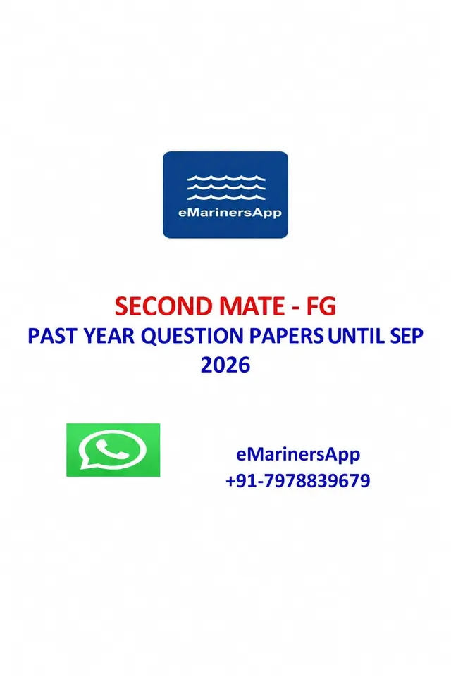 Second Mate Notes Past Year Question Papers Until SEP 2026 SOFT COPY