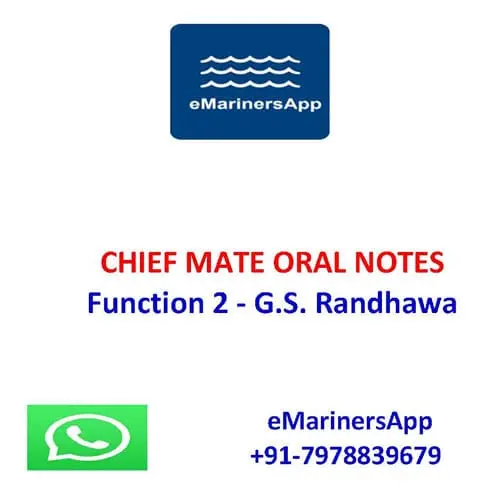 Function 2 G S Randhawa Chief Mate Orals Notes