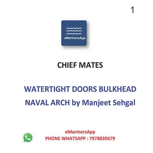 Watertight Doors Bulkheads Naval Arch Manjeet Sehgal Phase I Notes