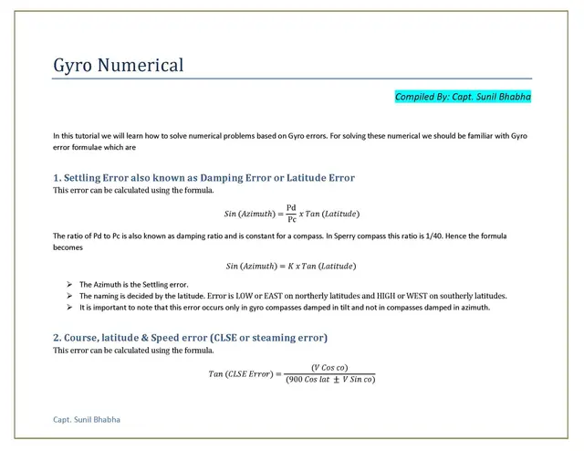 Gyro Numerals Solvd by Capt Capt. Sunil Bhabha