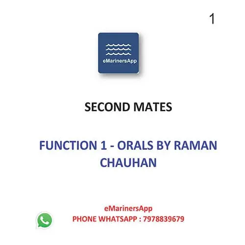 Function 1 Orals By Raman Chauhan SecondMate Notes