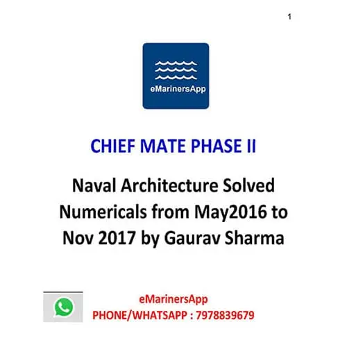 Naval Architecture Solved Numericals from May2016 to Nov 2017 by Gaurav Sharma