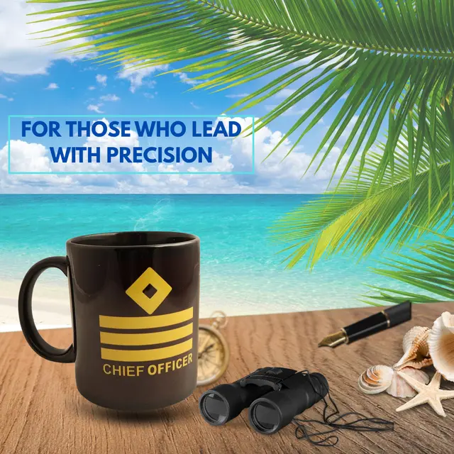 Chief Officer Black Ceremic coffee mug
