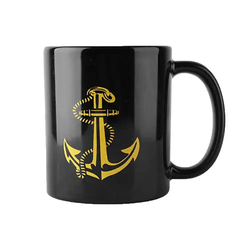 Anchor Black Ceremic coffee mug