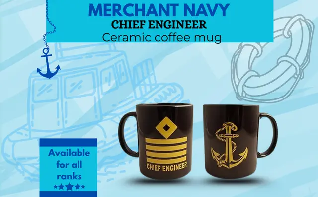 Chief Engineer Black Ceremic coffee mug