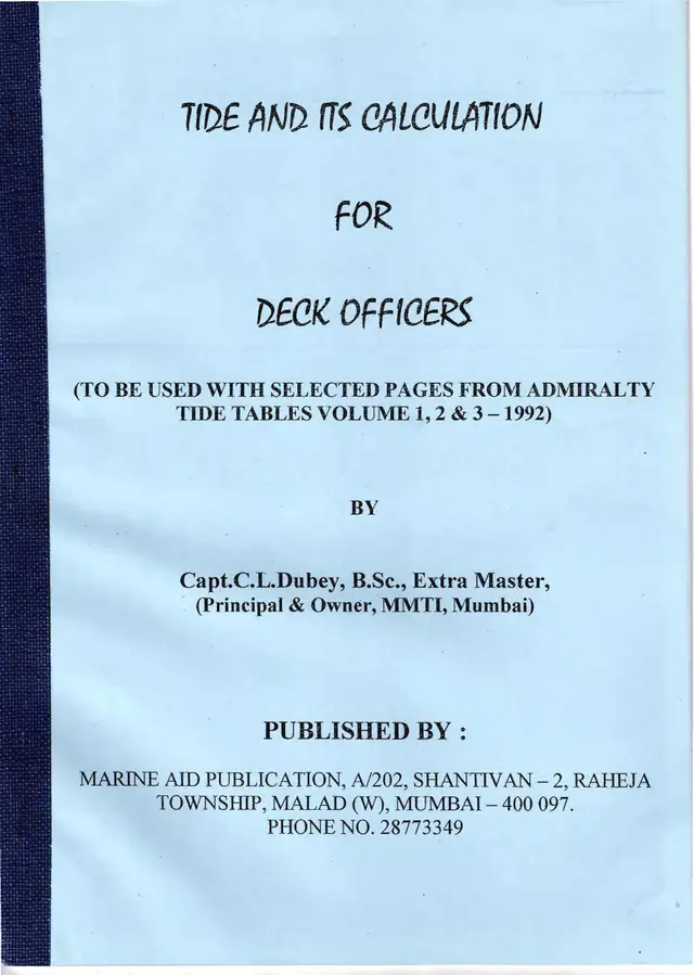 Tide and its Calculation for Deck Officer
