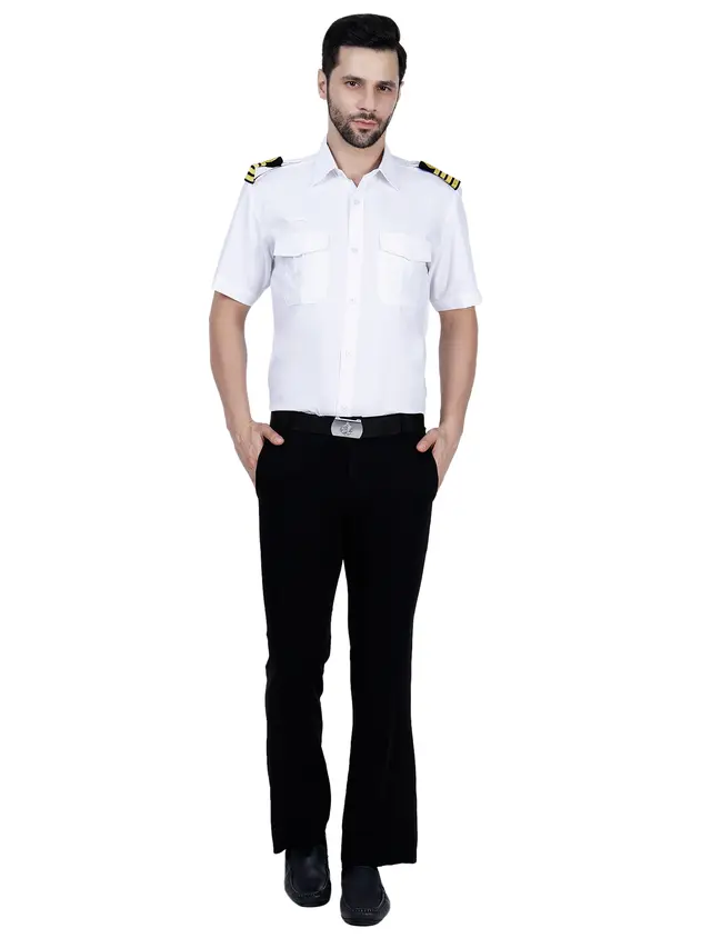Uniform Half Shirt With Both Side Pocket Flaps